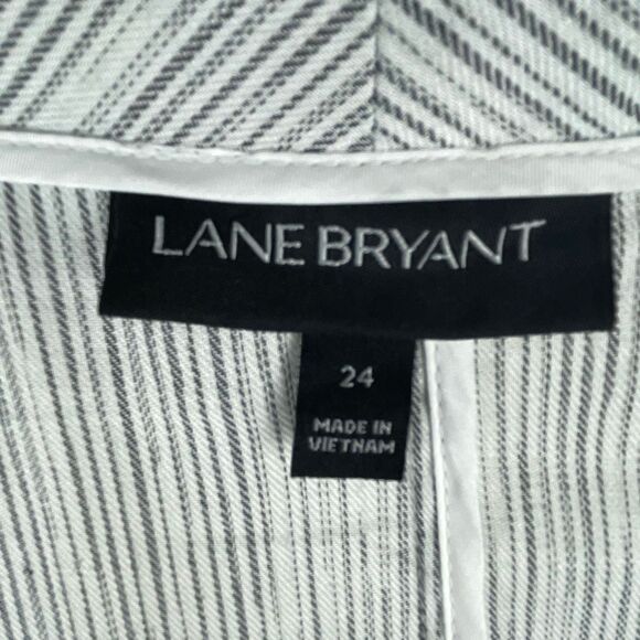 Lane Bryant Lightweight Striped Jacket Size 24 - Picture 7 of 14